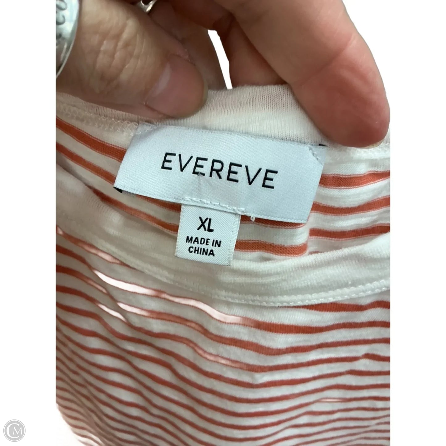 Top Short Sleeve By Evereve In White, Size: Xl