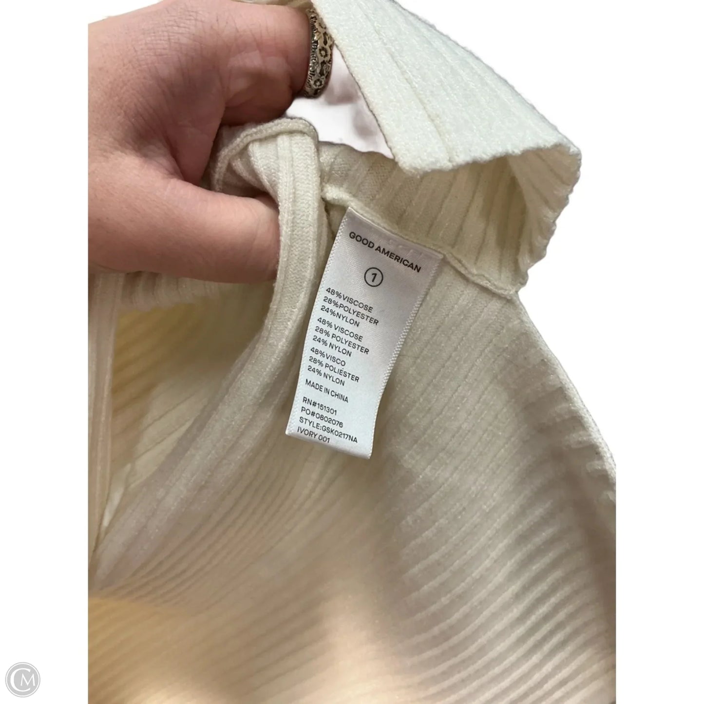 Sweater By Good American In Cream, Size: 16