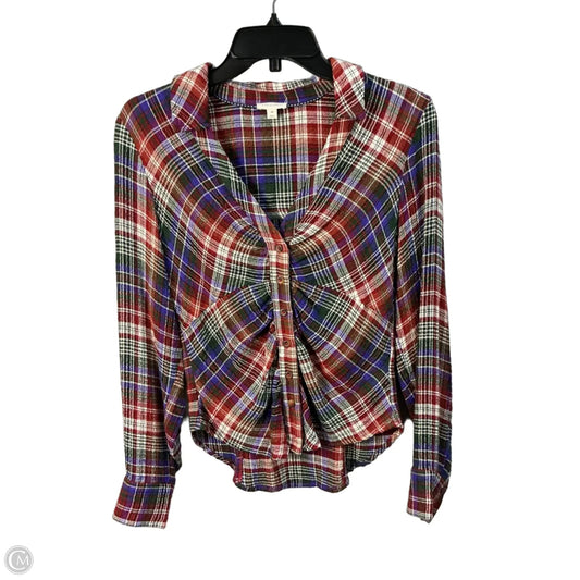 Top Long Sleeve By Pilcro In Multi-colored, Size: Xs