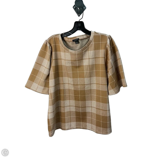Blouse Long Sleeve By Ann Taylor In Black & Cream, Size: S