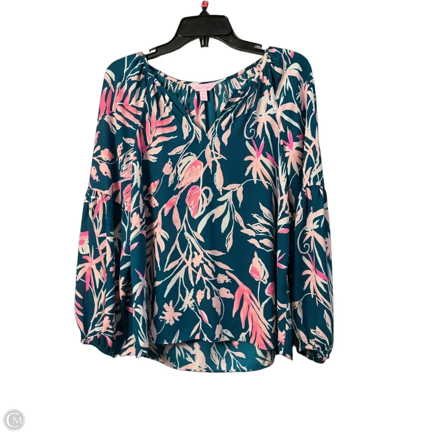 Top Long Sleeve Designer By Lilly Pulitzer In Blue, Size: S