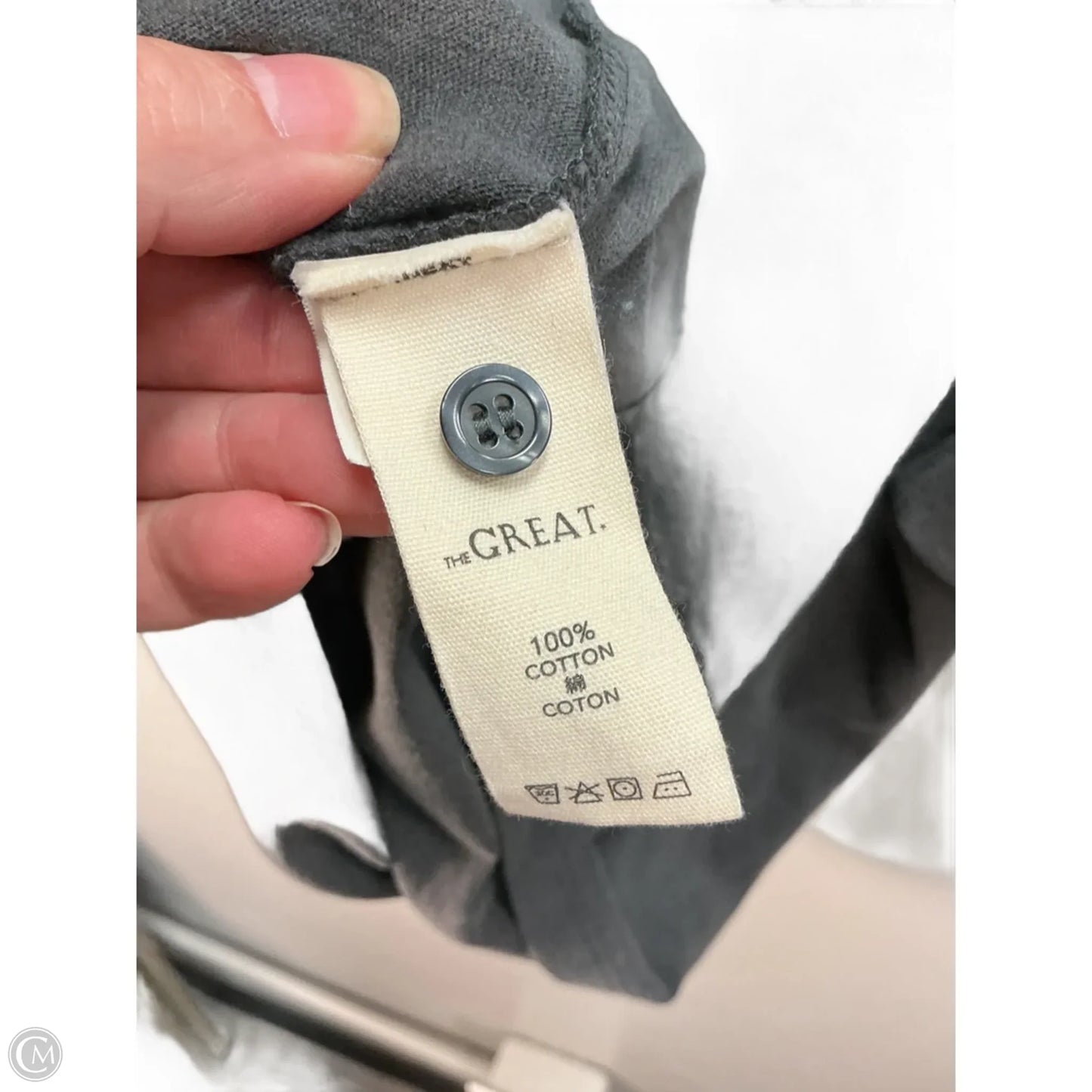Top Short Sleeve By The Great. In Grey, Size: S