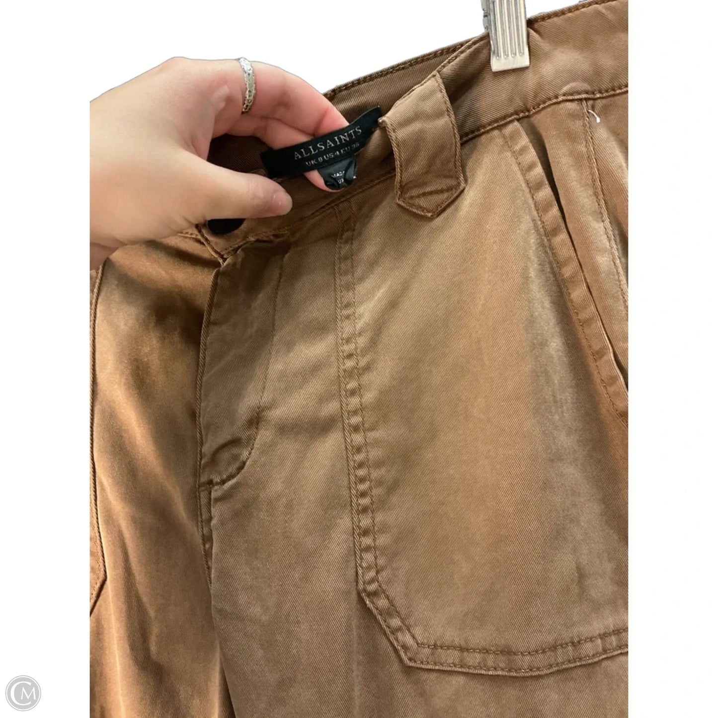 Pants Designer By All Saints In Brown, Size: 4