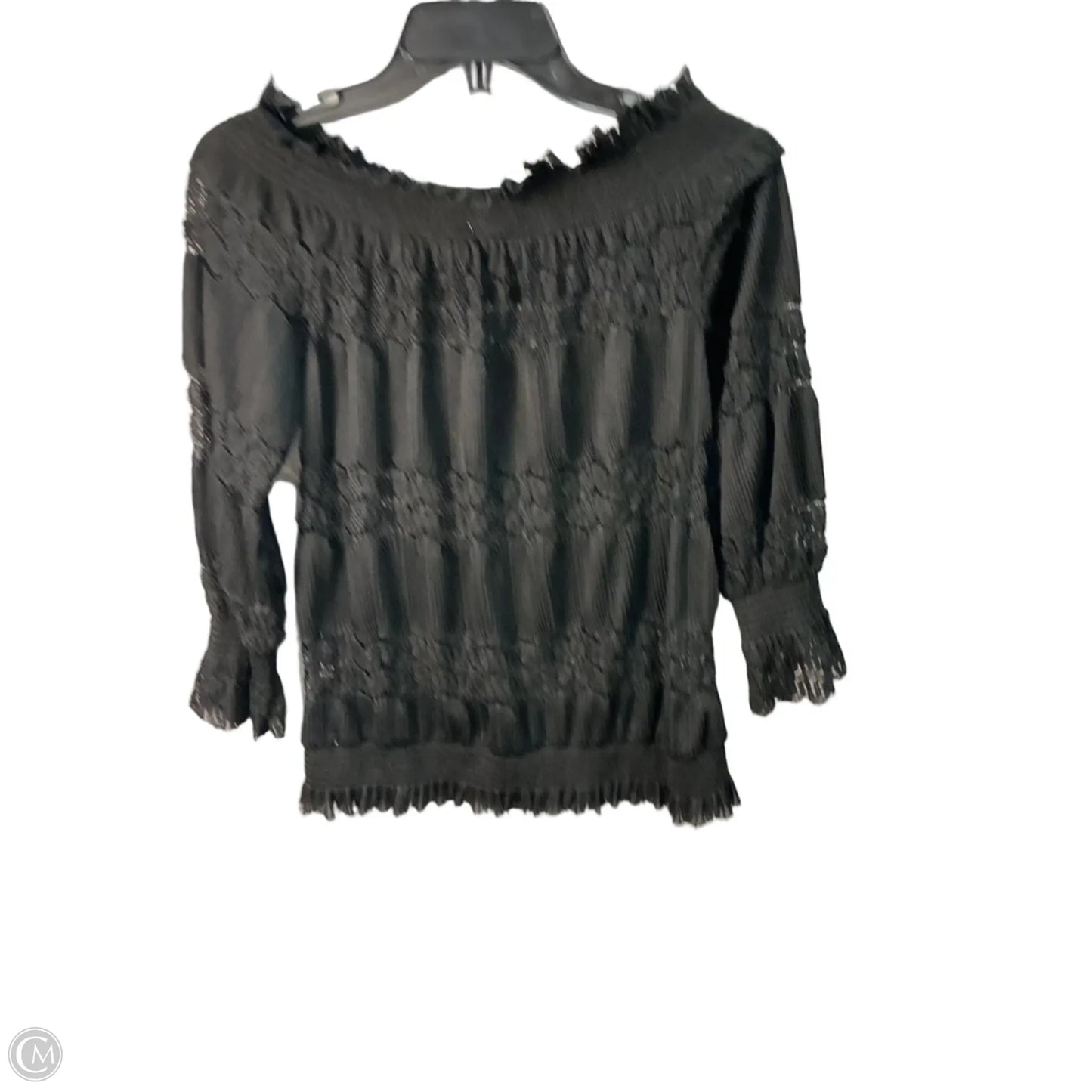 Top Long Sleeve By Anthropologie In Black, Size: M