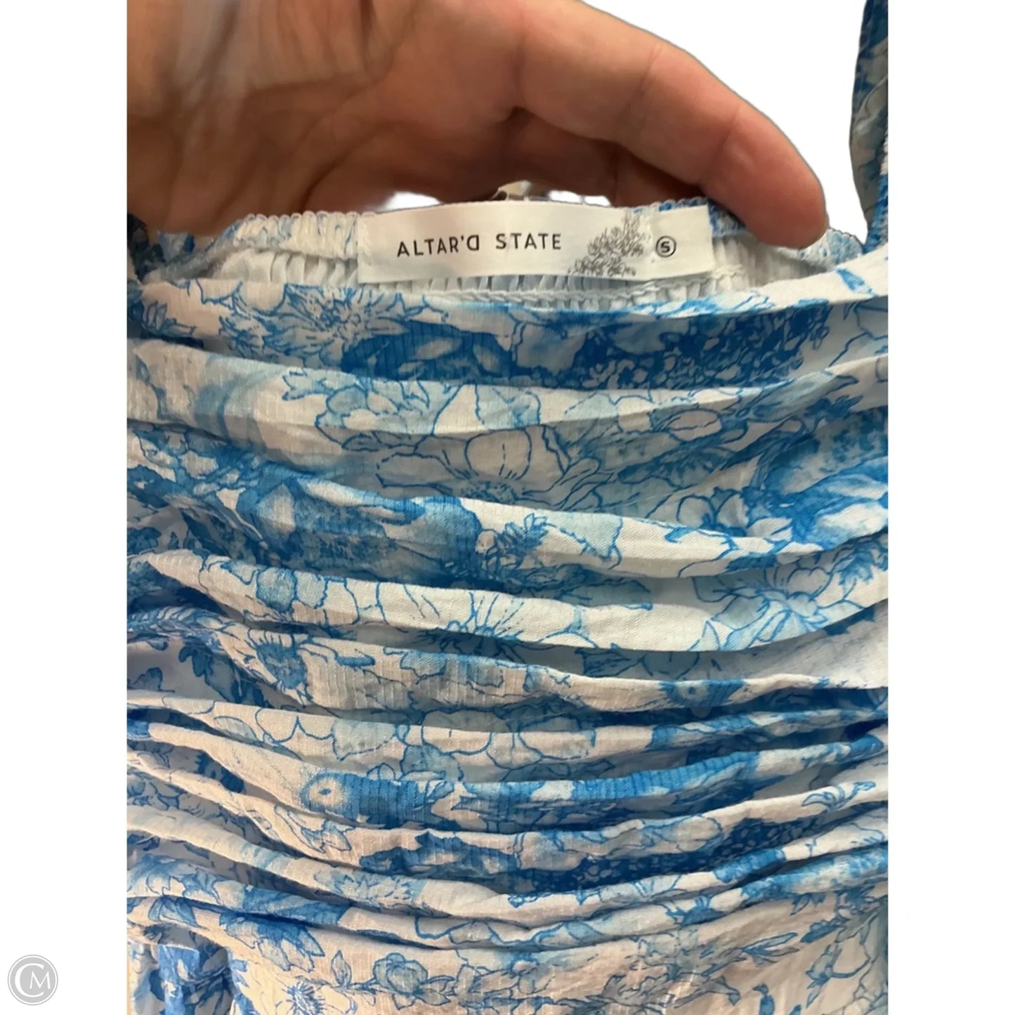 Dress Party Midi By Altard State In Blue & White, Size: S