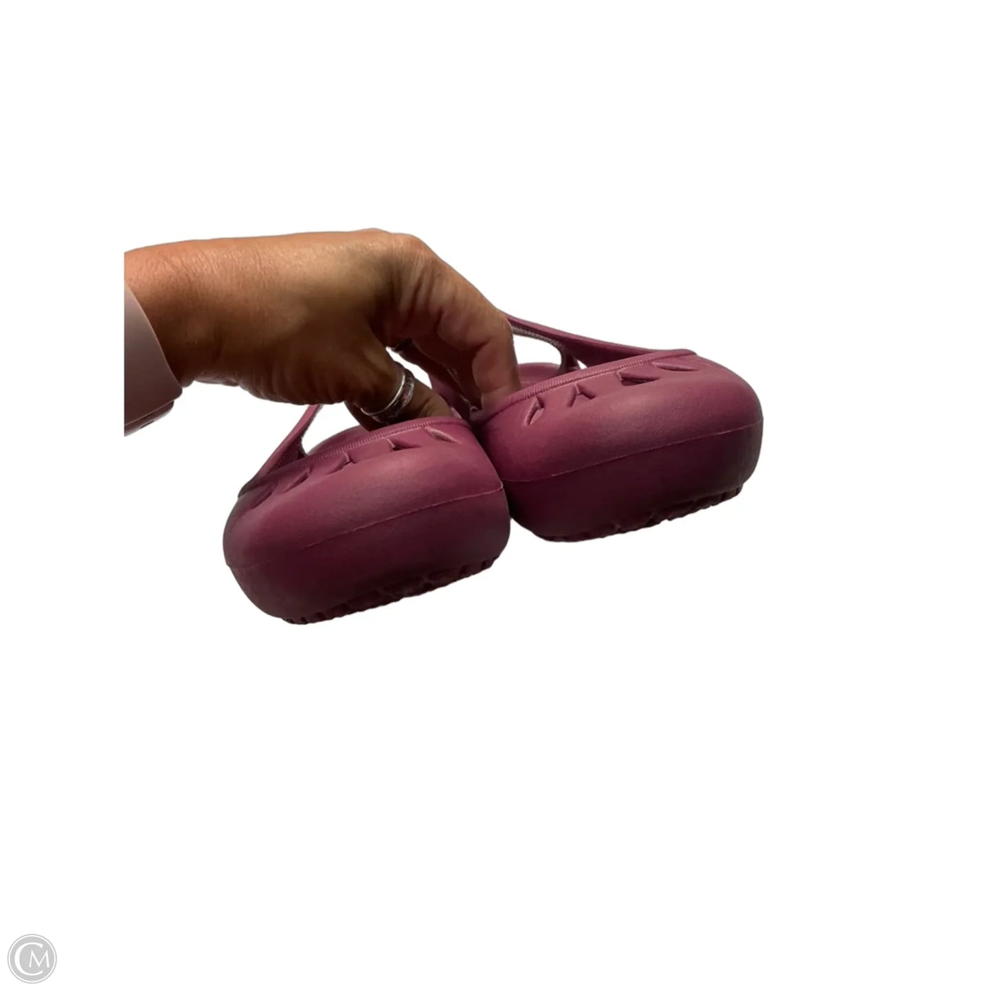 Shoes Flats By Crocs In Purple, Size: 10