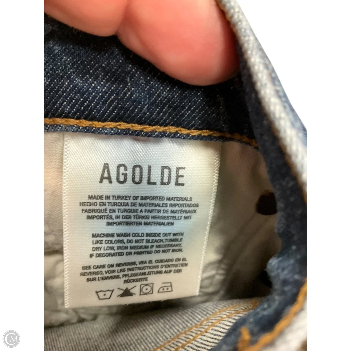 Jeans Straight By Agolde In Blue, Size: 6