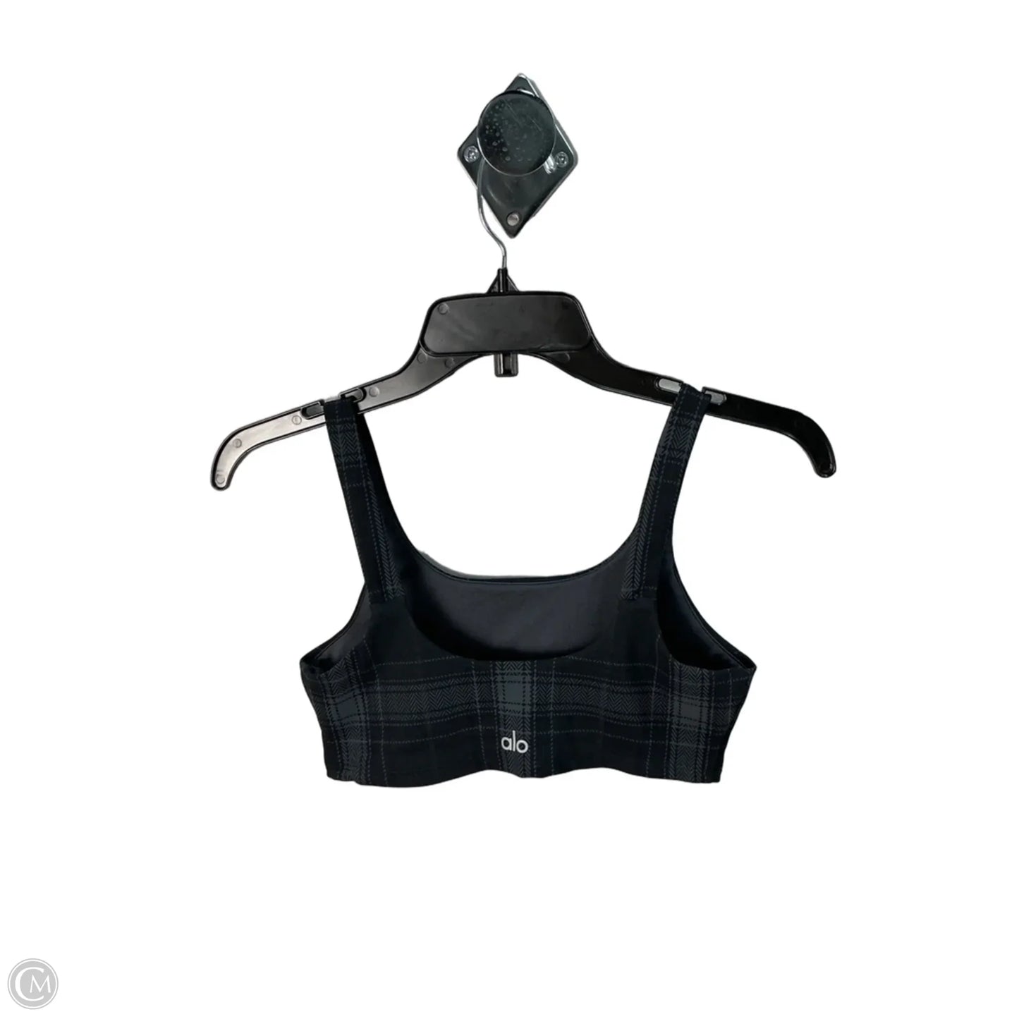 Athletic Bra By Alo In Black & Grey, Size: S