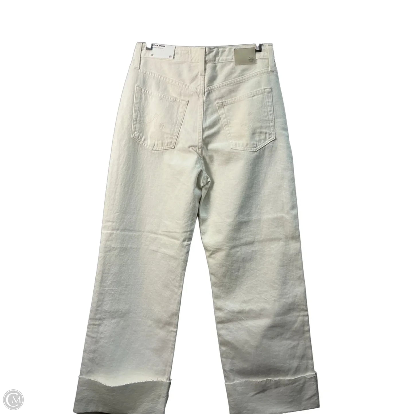 Jeans Wide Leg By Ag Jeans In White, Size: 6