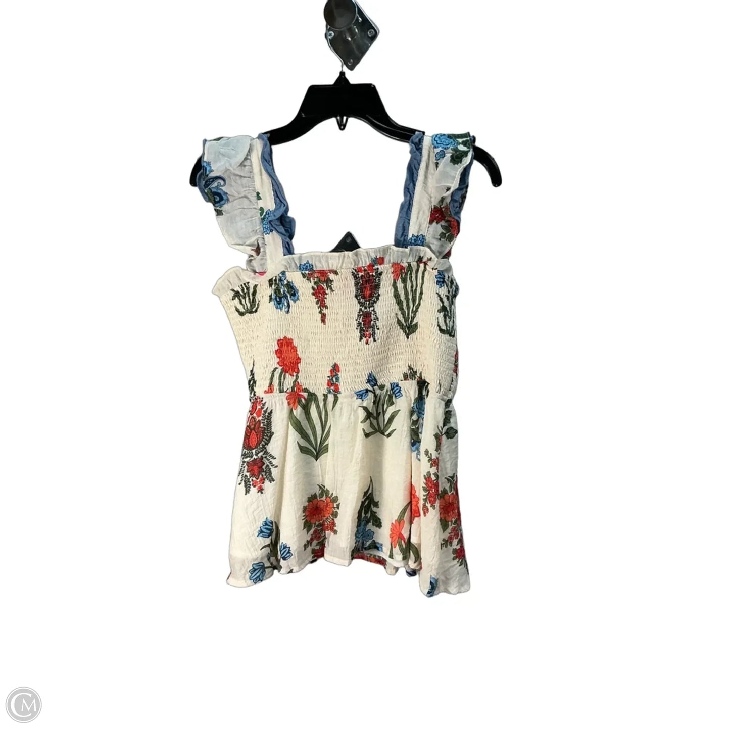 Top Sleeveless By Thml In Cream & Red, Size: M