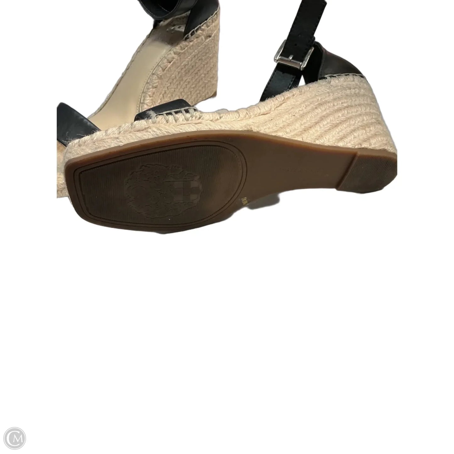 Shoes Heels Wedge By Vince Camuto In Black & Cream, Size: 9