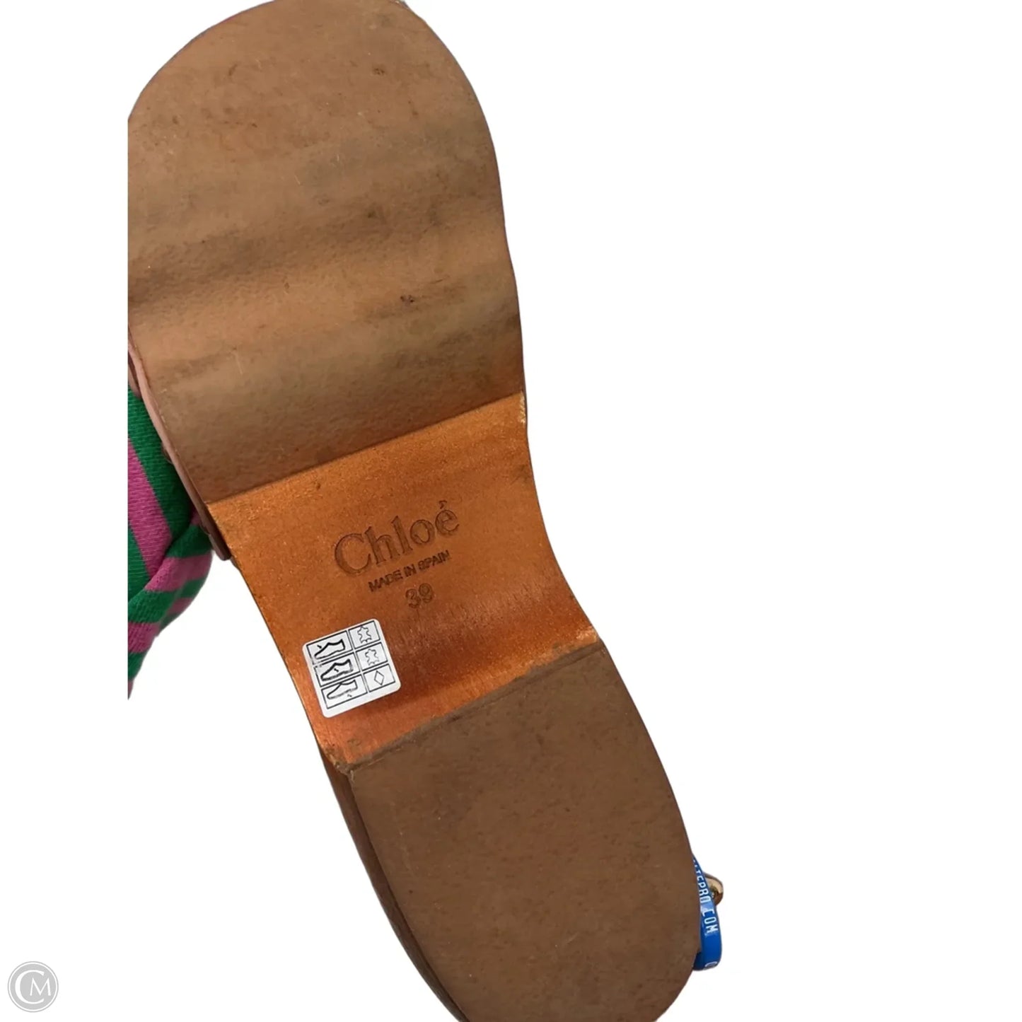 Shoes Luxury Designer By Chloe In Brown & Pink, Size: 8.5