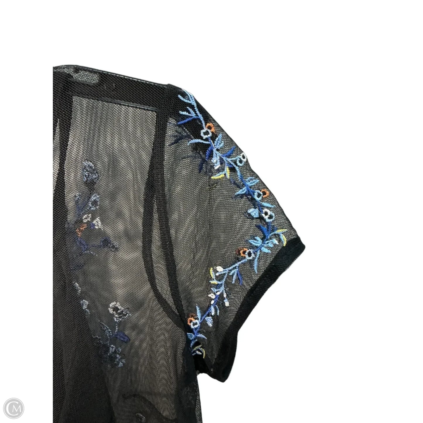 Top Short Sleeve By White House Black Market In Black & Blue, Size: S