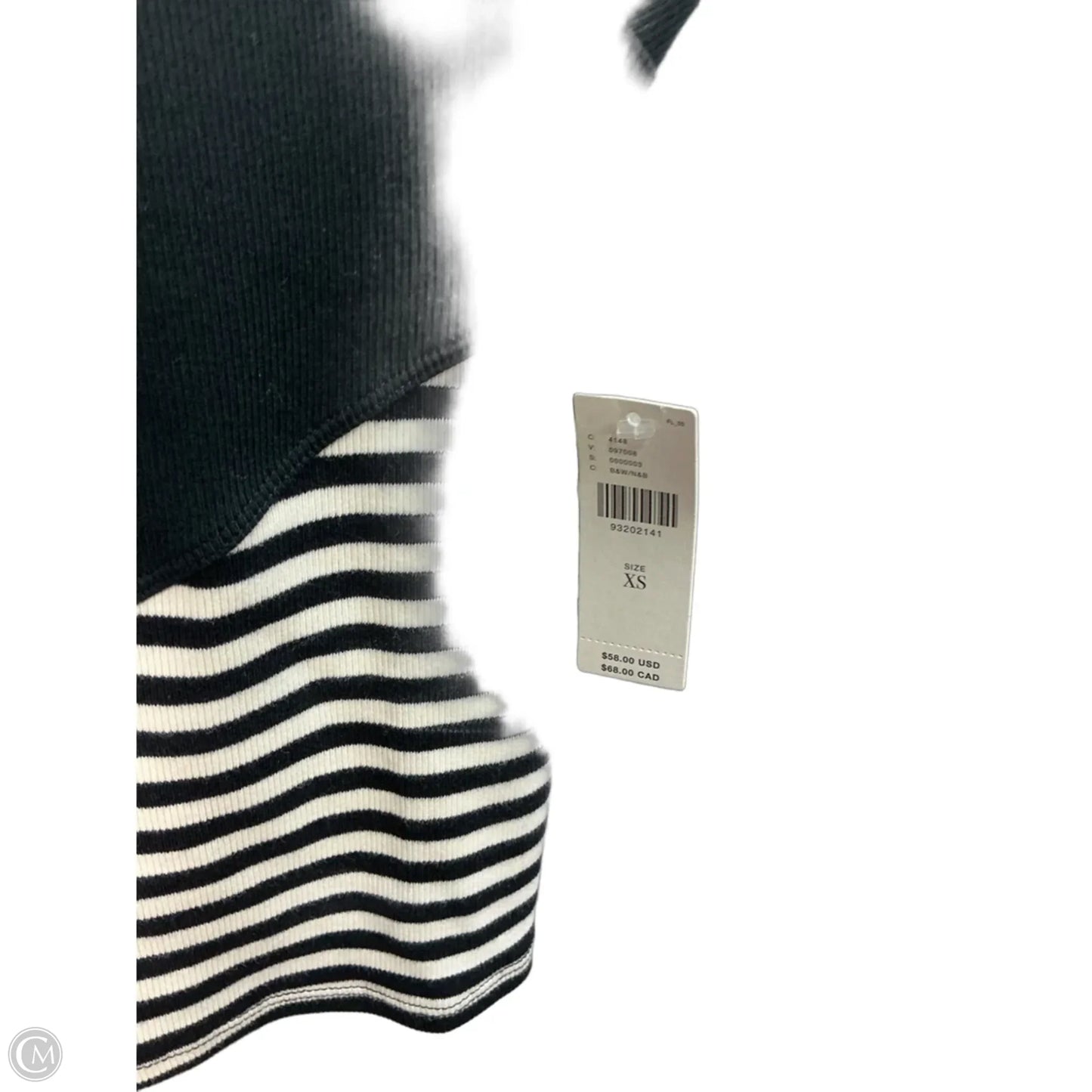 Top Sleeveless By Maeve In Black & Cream, Size: Xs