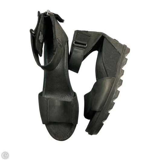 Sandals Heels Wedge By Sorel In Black, Size: 10