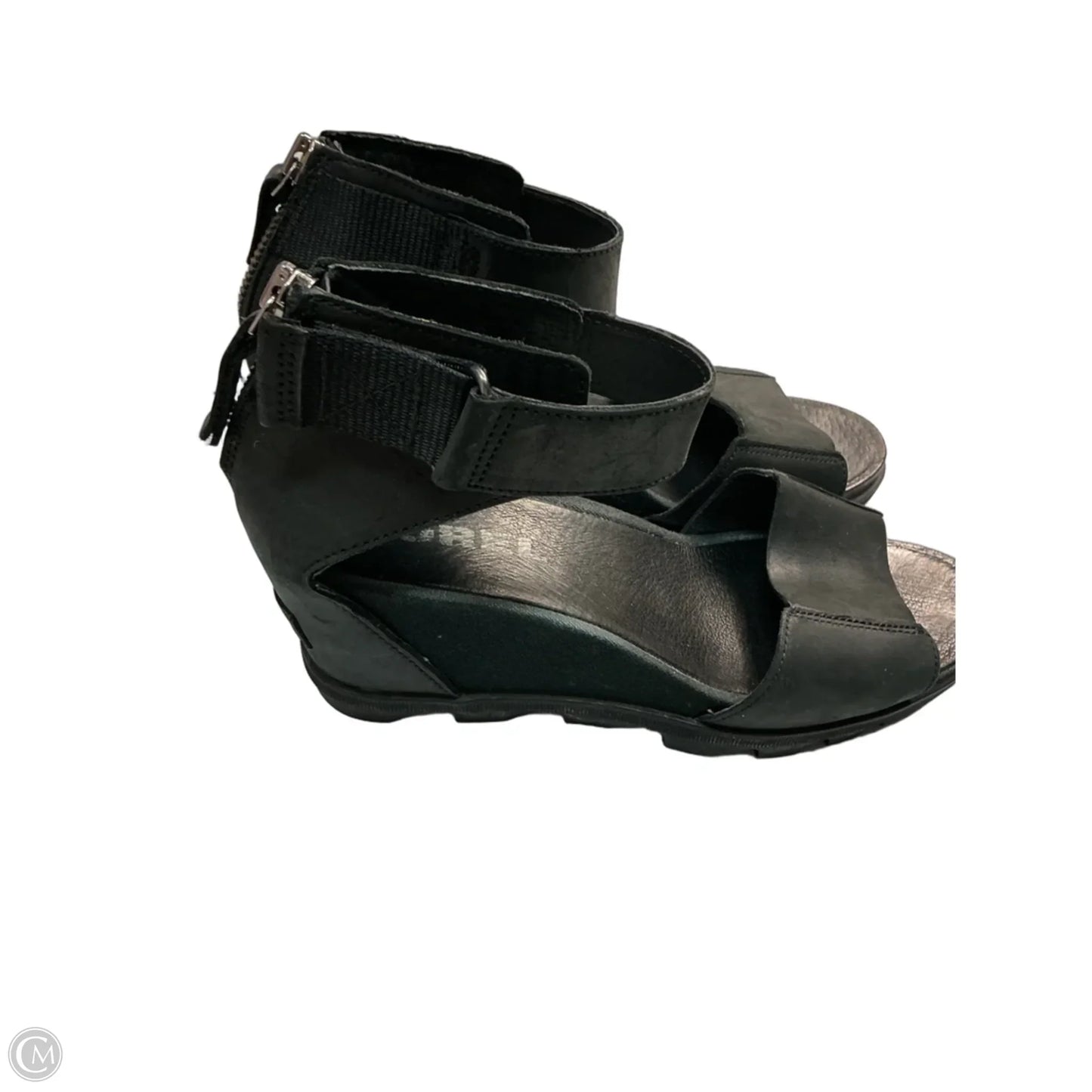 Sandals Heels Wedge By Sorel In Black, Size: 10