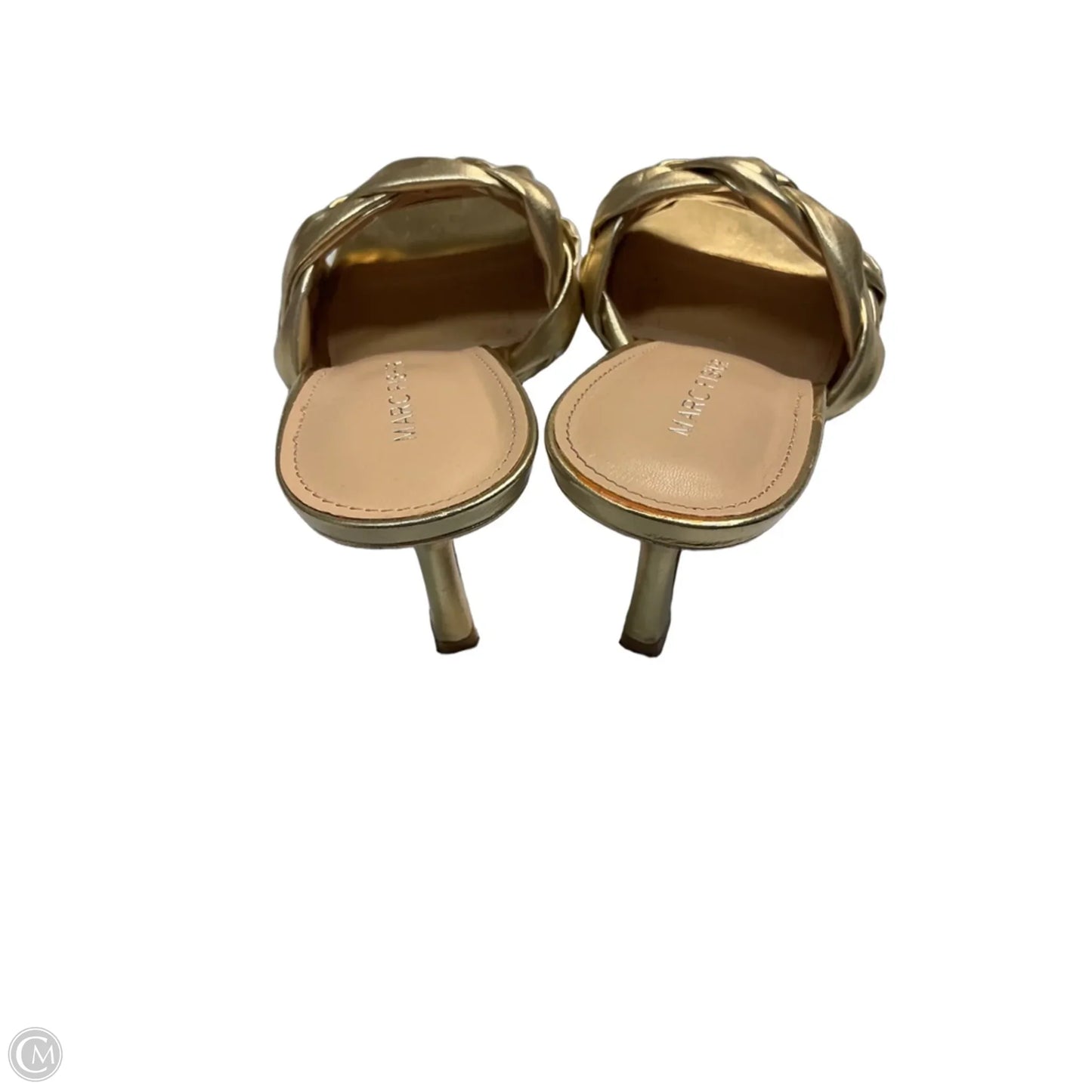 Sandals Heels Kitten By Marc Fisher In Gold, Size: 8.5