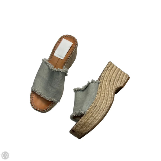 Shoes Heels Wedge By Dolce Vita In Blue & Tan, Size: 8.5