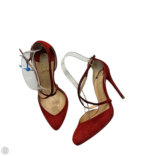 Shoes Luxury Designer By Christian Louboutin In Red, Size: 6.5