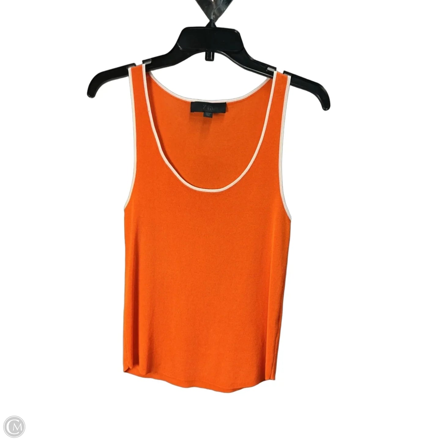 Tank Top By Zara In Orange, Size: M