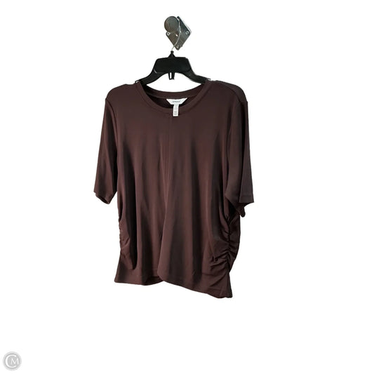 Top Short Sleeve By Spanx In Brown, Size: 20