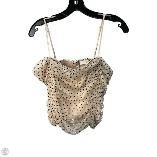 Top Sleeveless By Loft In Black & Cream, Size: M