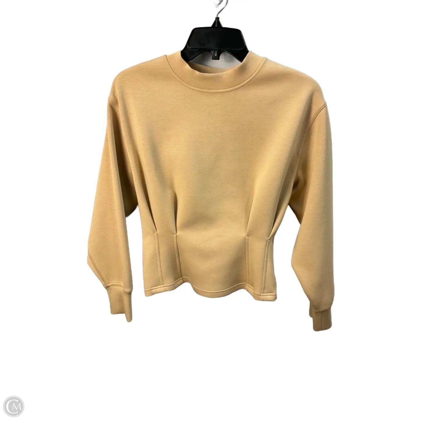 Athletic Top Long Sleeve Crewneck By Lululemon In Beige, Size: S