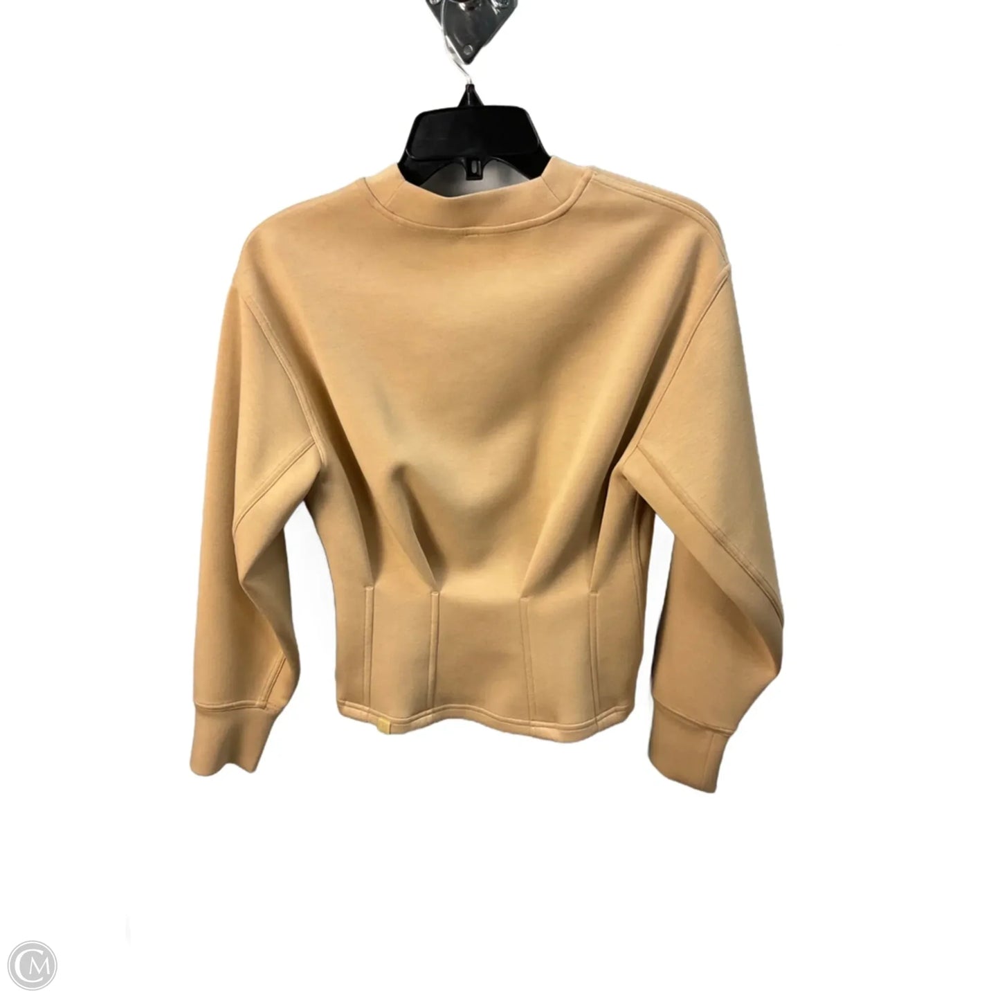 Athletic Top Long Sleeve Crewneck By Lululemon In Beige, Size: S