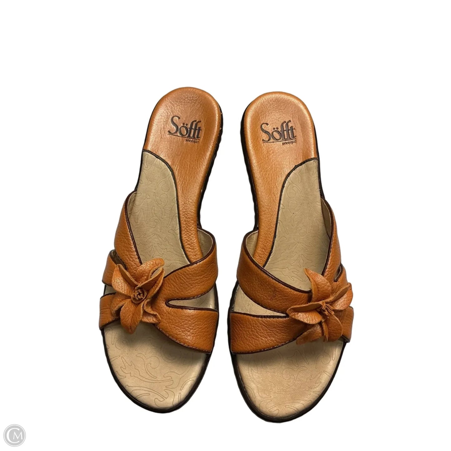 Sandals Flats By Sofft In Orange, Size: 8