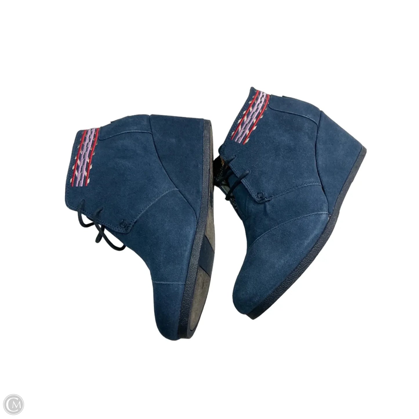 Shoes Heels Wedge By Toms In Blue, Size: 9