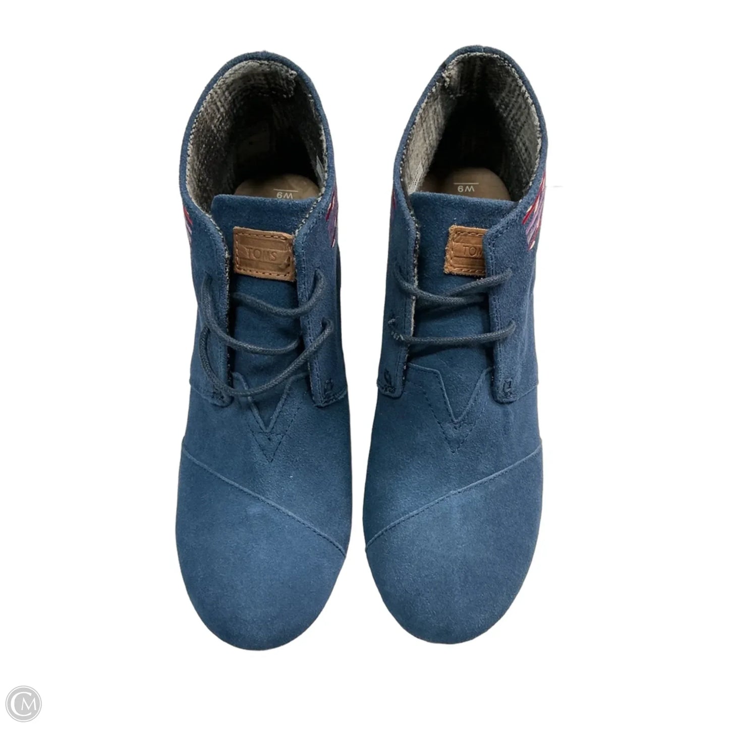 Shoes Heels Wedge By Toms In Blue, Size: 9