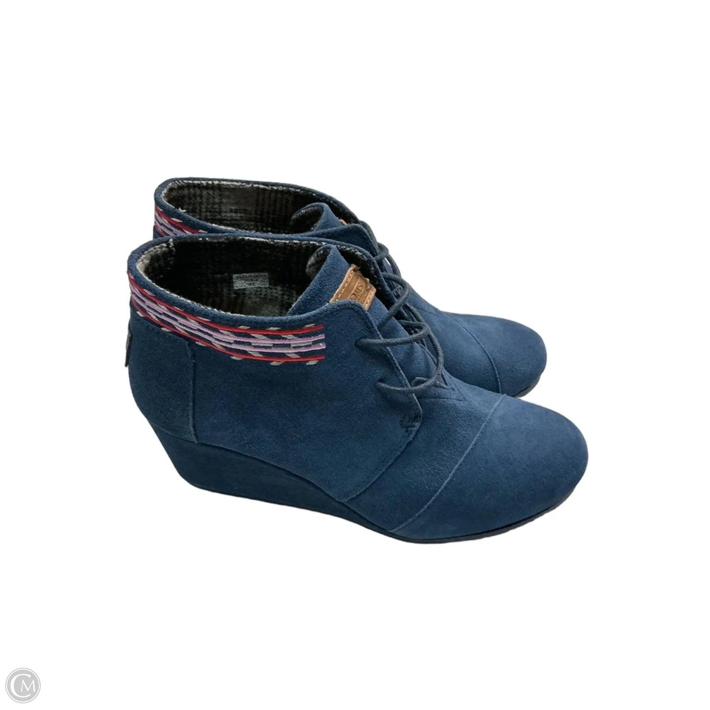 Shoes Heels Wedge By Toms In Blue, Size: 9