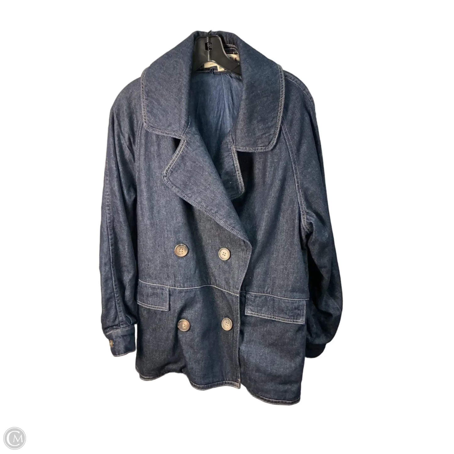 Jacket Denim By Free People In Navy, Size: M