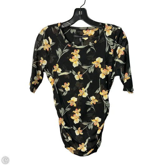 Top Short Sleeve By White House Black Market In Black, Size: Xs