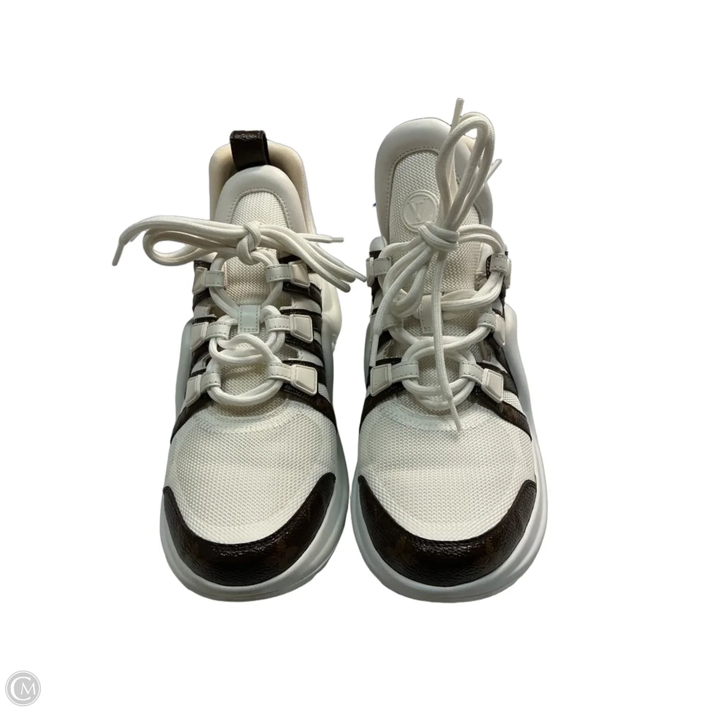 Shoes Luxury Designer By Louis Vuitton In White, Size: 9.5