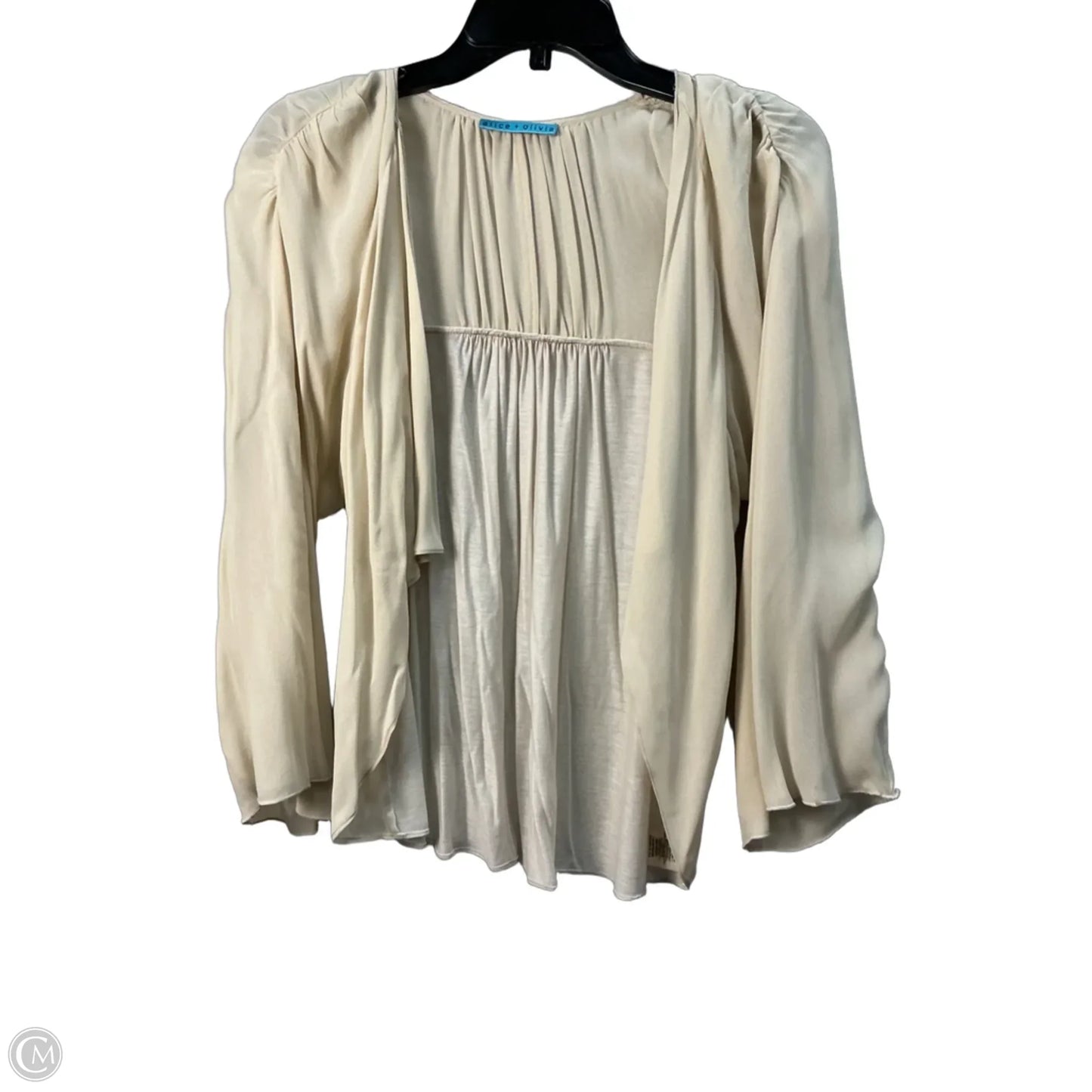 Top Short Sleeve Designer By Alice + Olivia In Tan, Size: S