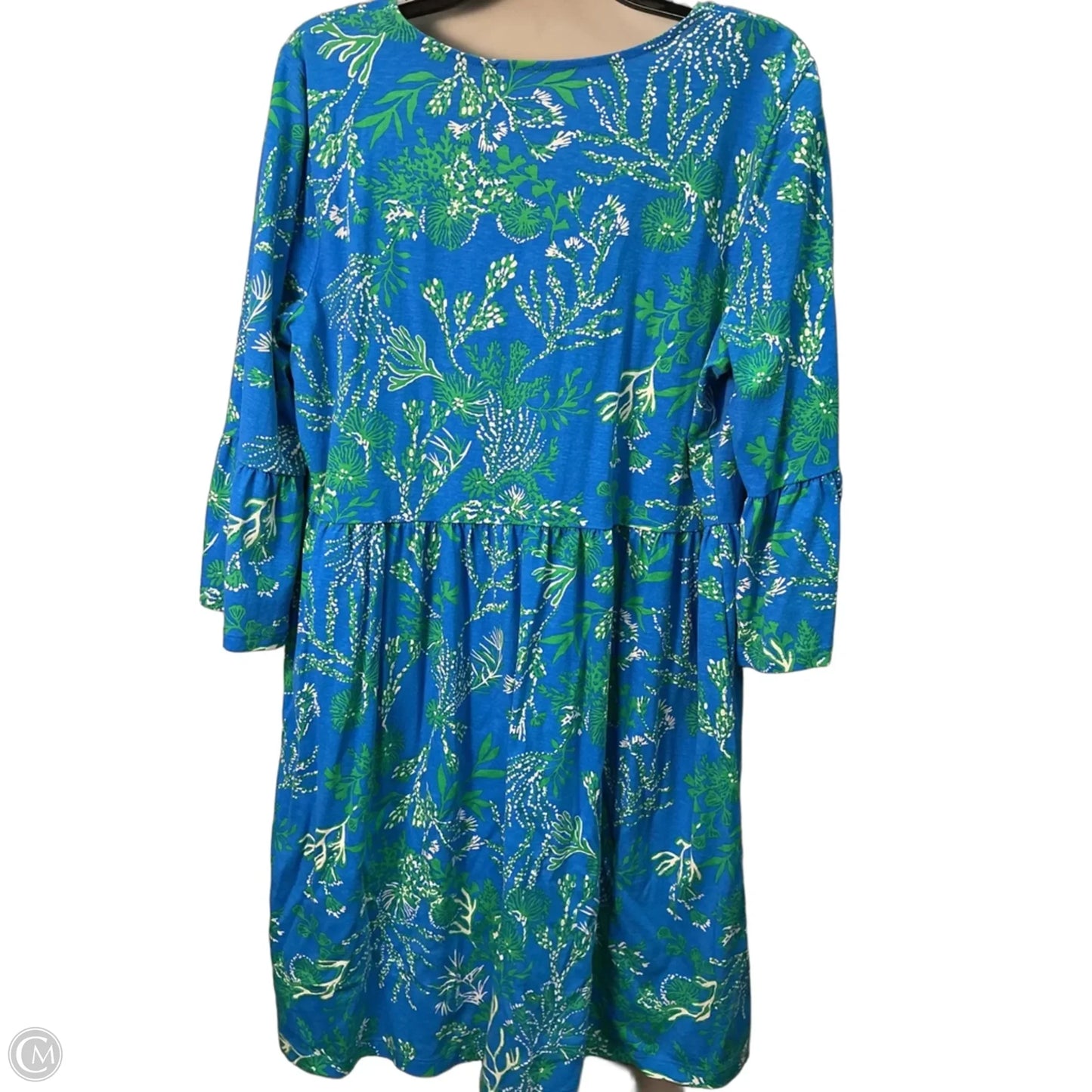 Dress Designer By Lilly Pulitzer In Blue & Green, Size: Xl