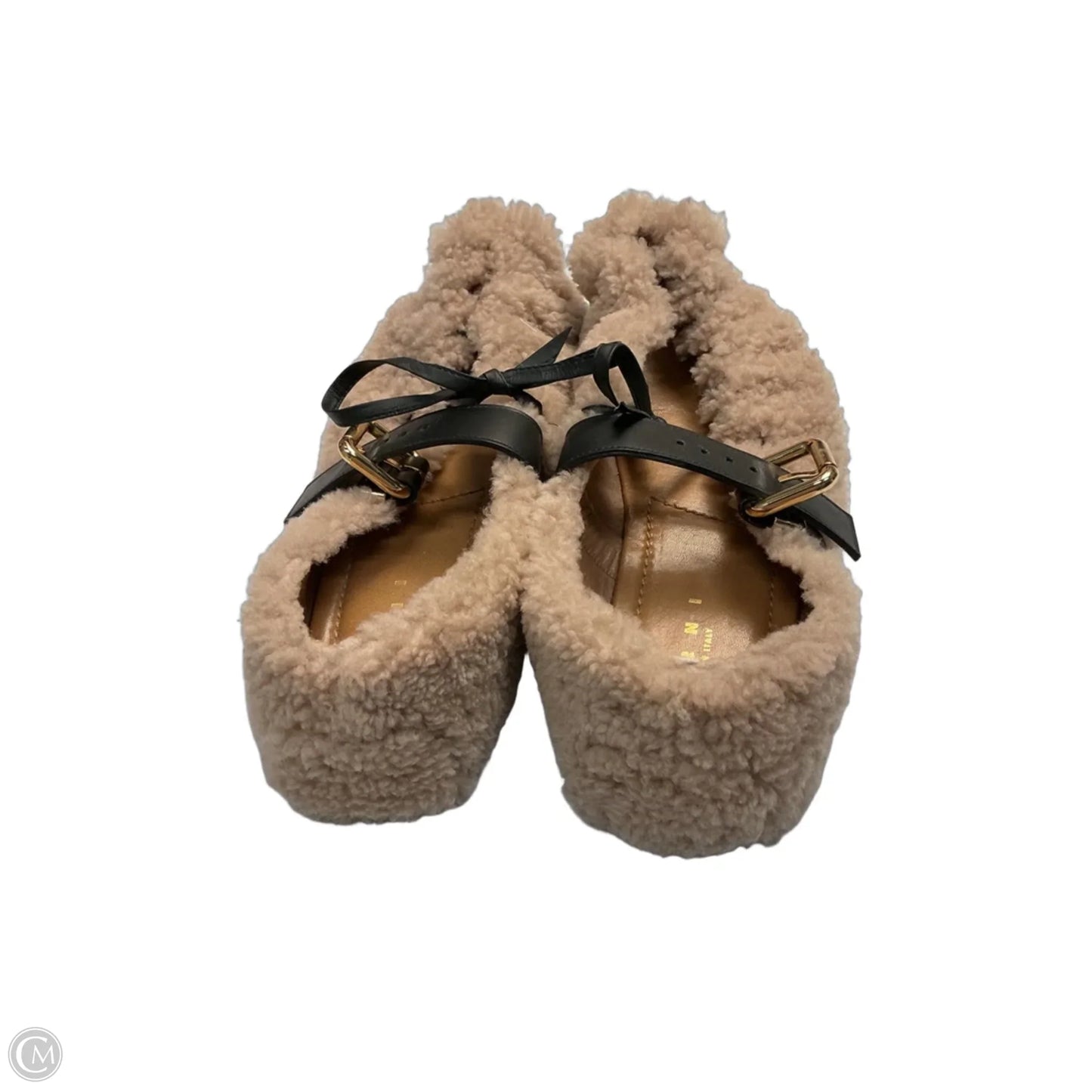 Slippers Designer By Marni In Tan, Size: 7