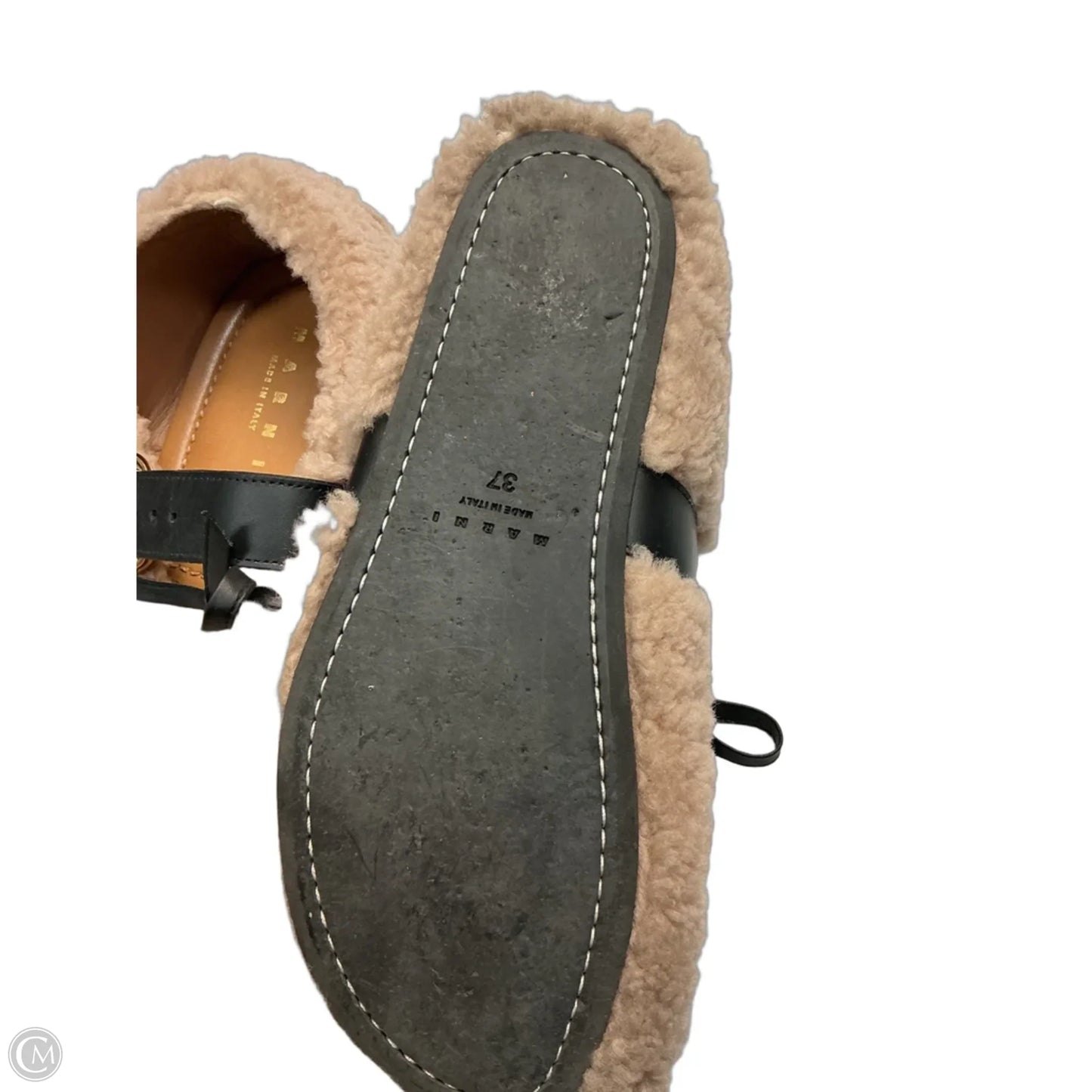 Slippers Designer By Marni In Tan, Size: 7