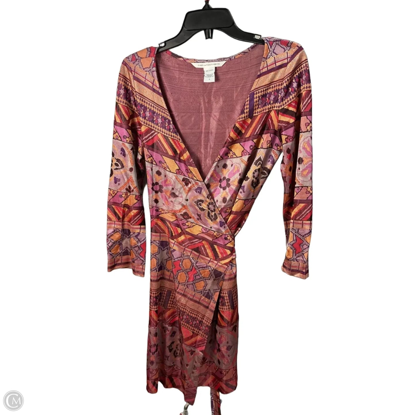 Dress Designer By Diane Von Furstenberg In Purple & Red, Size: M