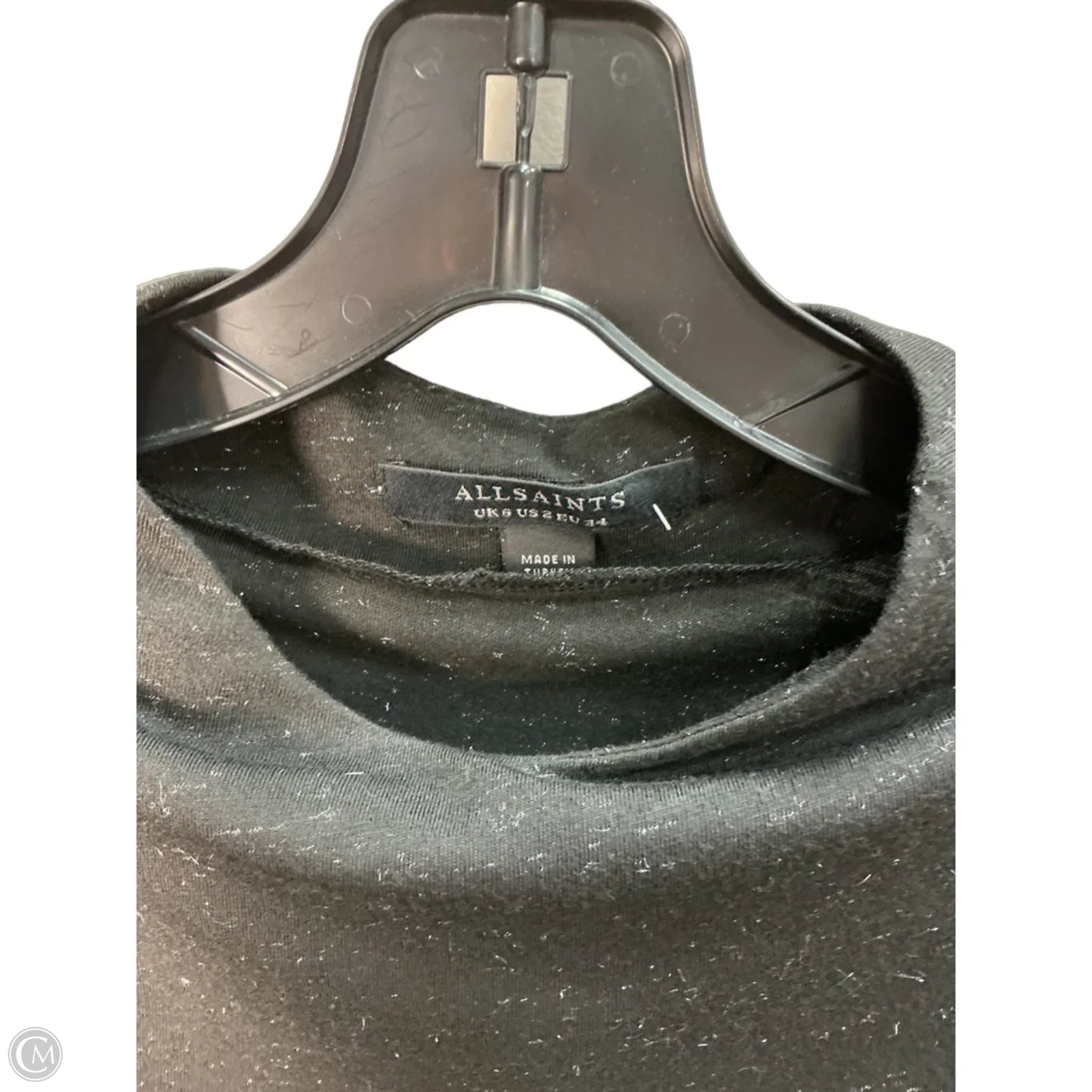 Top Long Sleeve Designer By All Saints In Black, Size: Xs