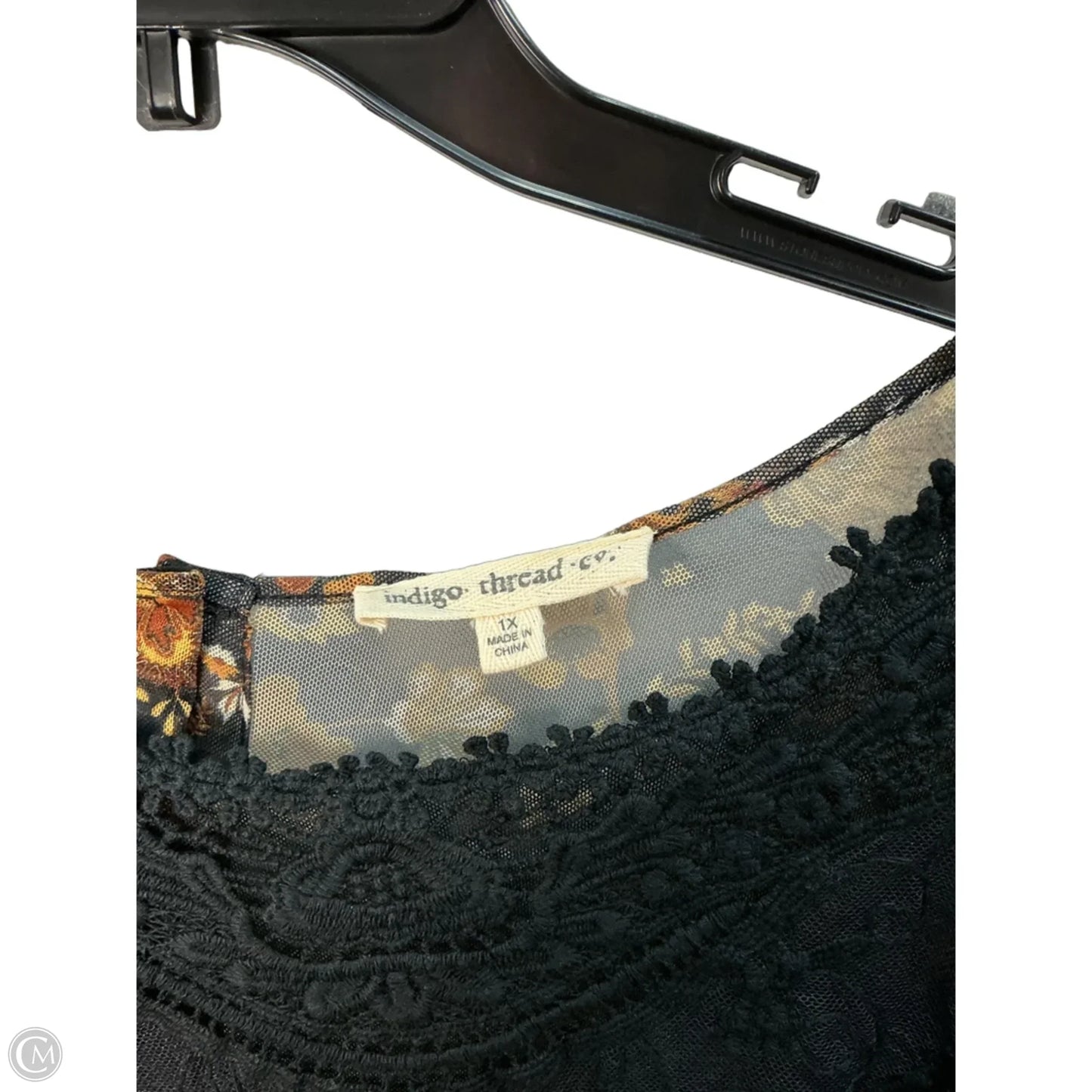 Top Long Sleeve By Indigo Thread In Black & Brown, Size: 1x