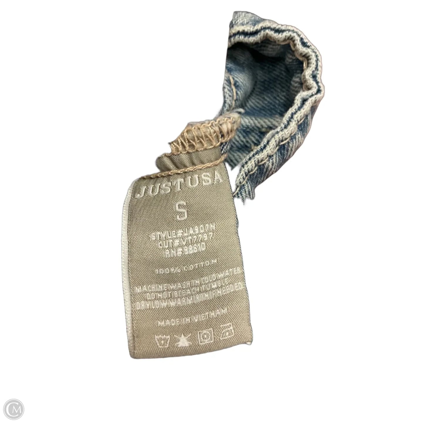 Jacket Denim By Just Usa In Blue Denim, Size: S