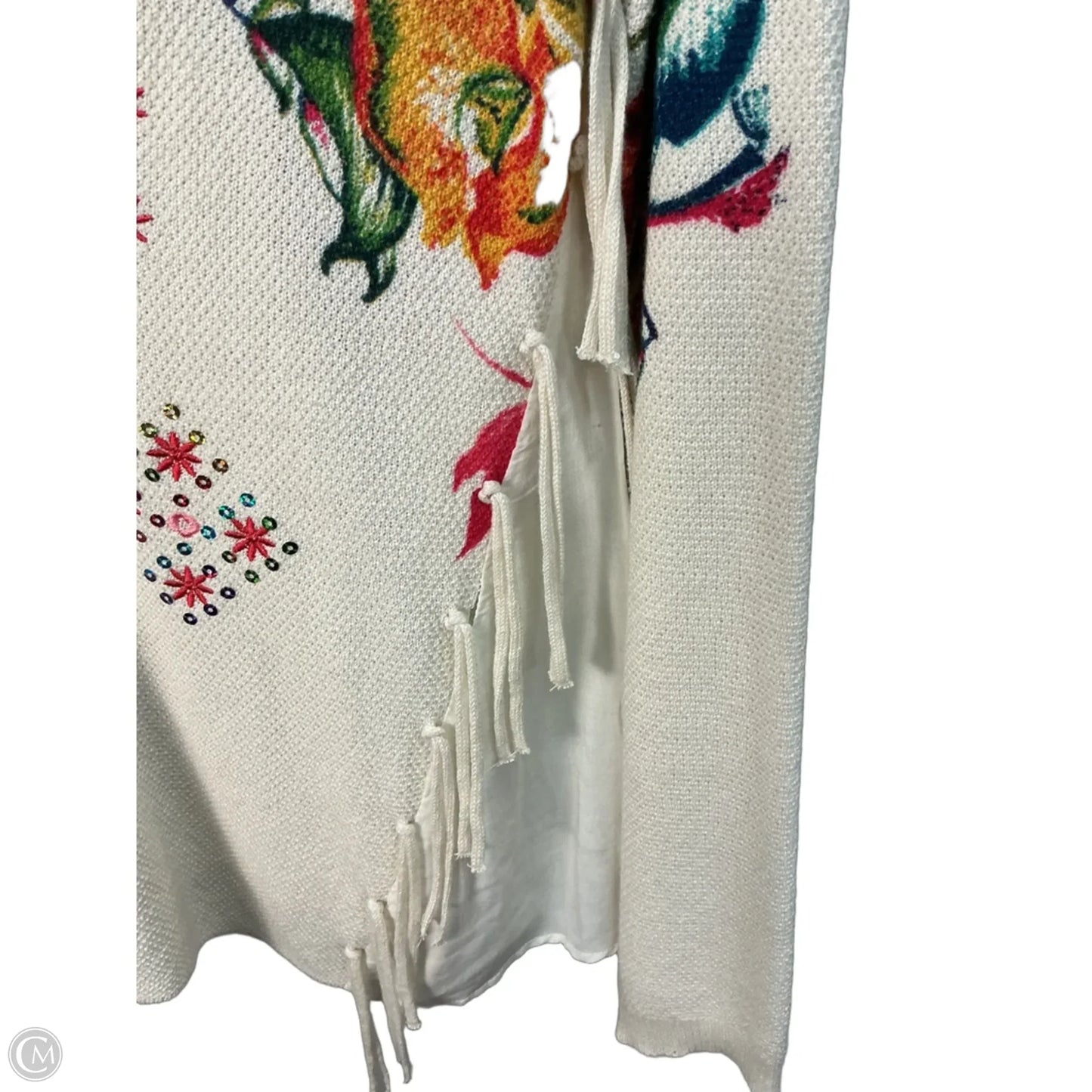 Top Long Sleeve By Desigual In Cream, Size: S