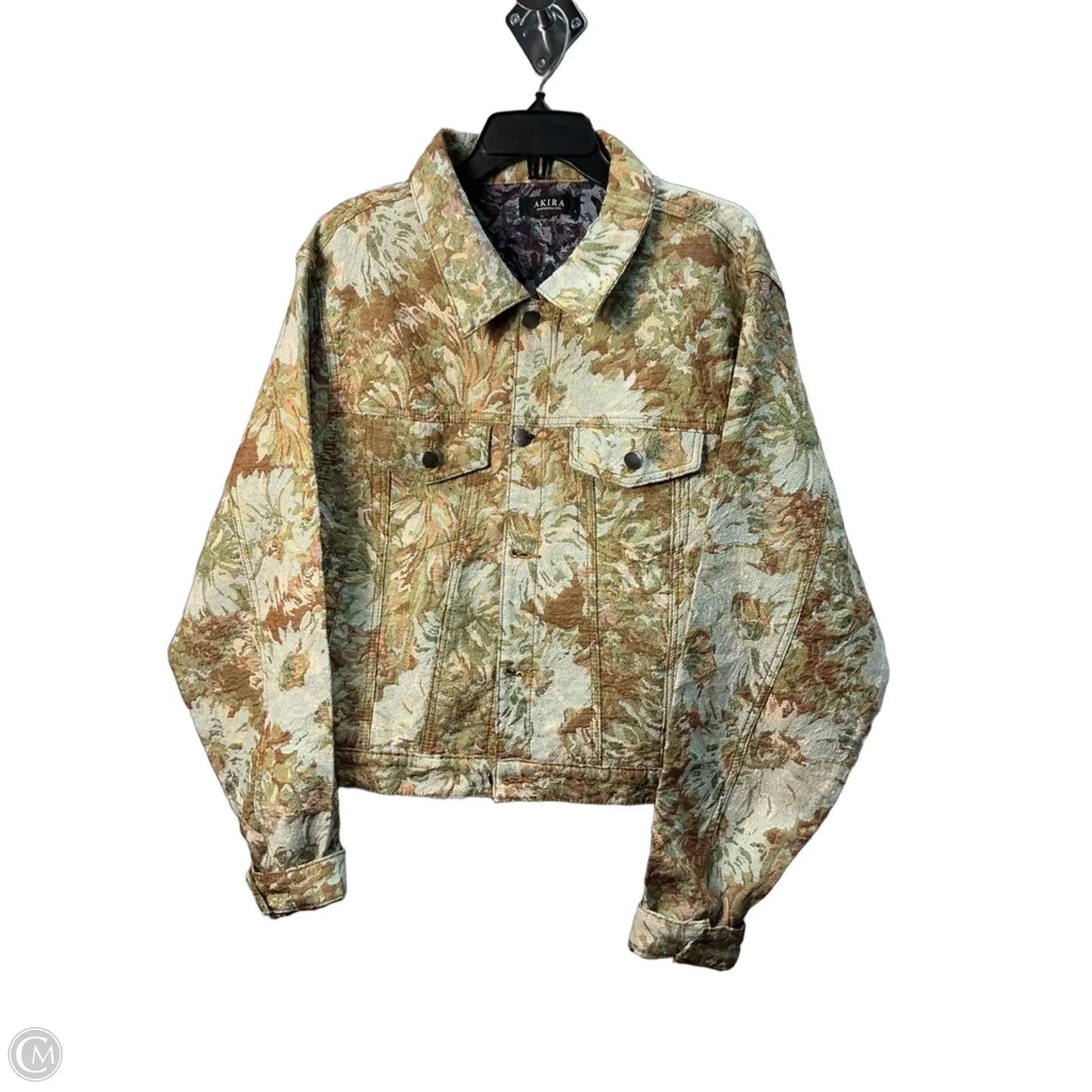 Jacket Denim By Akira In Green, Size: L