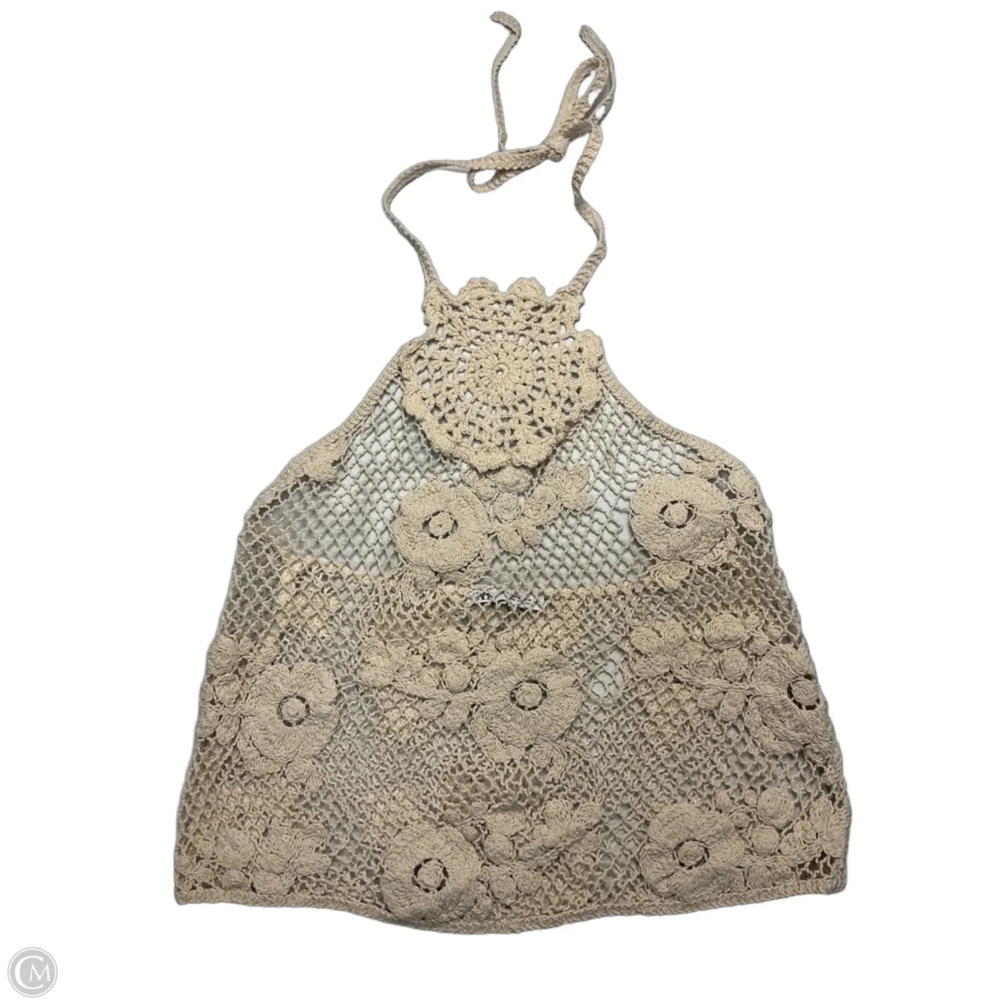 Top Sleeveless By Zara In Beige, Size: S