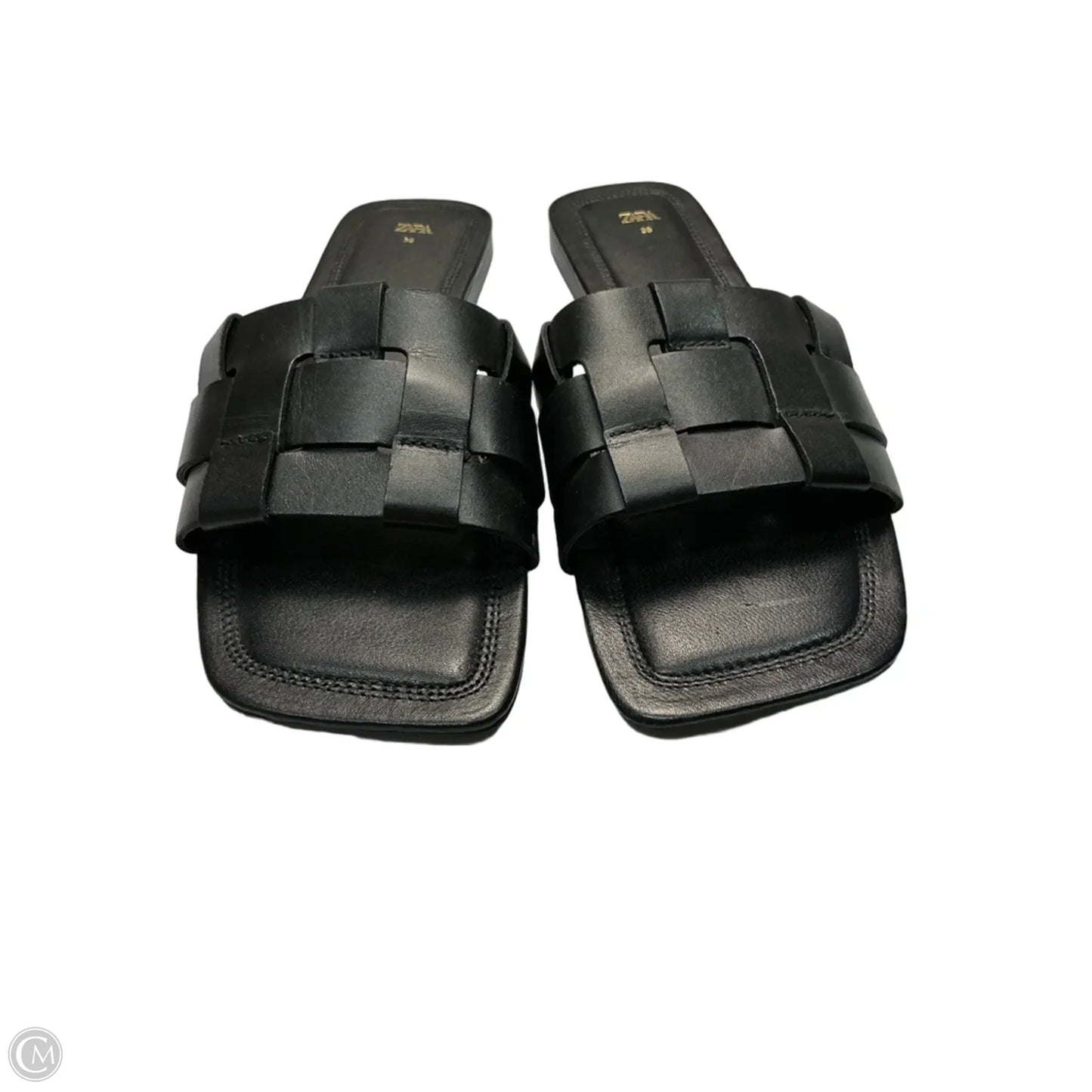 Sandals Flats By Zara In Black, Size: 7.5