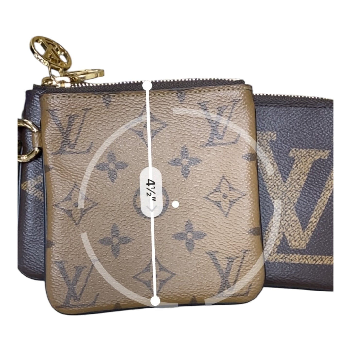 Wallet Luxury Designer By Louis Vuitton In Brown & Gold, Size:Large