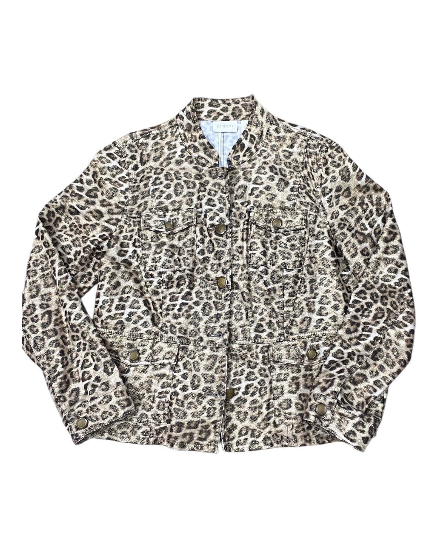 Jacket Other By Chicos In Animal Print, Size:M