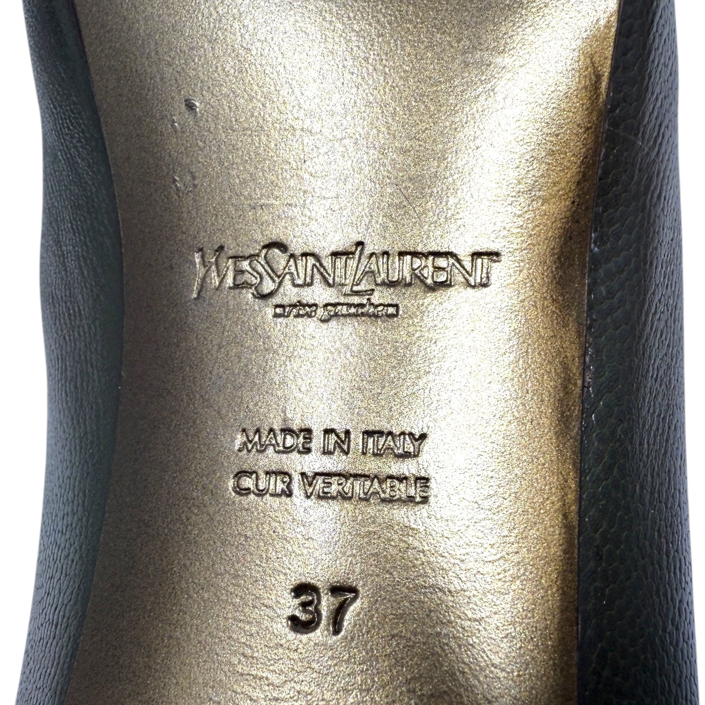 Tribtoo Platform Stiletto Pumps Luxury Designer By Yves Saint Laurent In Green, Size: 7